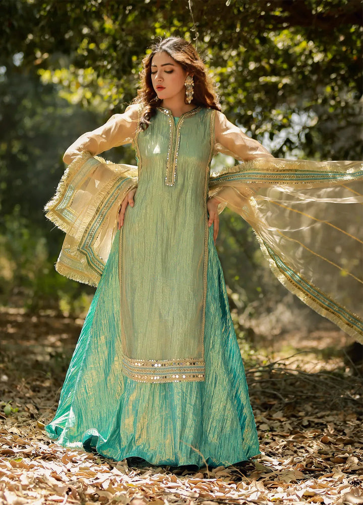 Zar Pret Embroidered Net 3 Piece Suit Arjumand