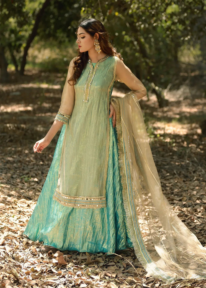 Zar Pret Embroidered Net 3 Piece Suit Arjumand