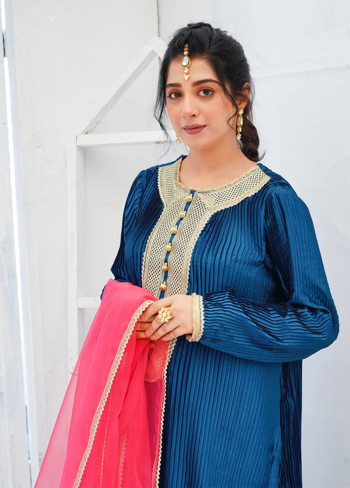 Zar Pret Embroidered Silk organza 3 Piece Suit Sahil