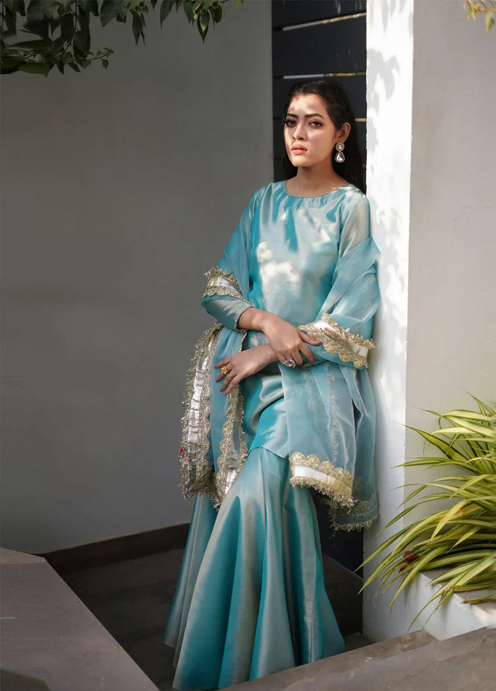 Zar Pret Embroidered Tissue 3 Piece Suit Tara