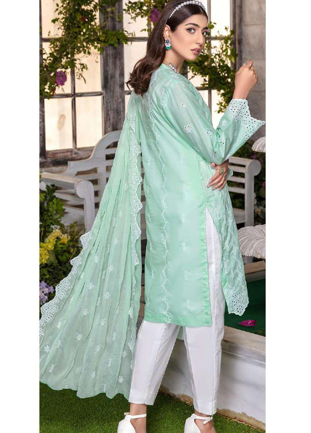 Zara Ali by Magns Textiles Embroidered Chikankari Suits Unstitched 3 Piece ZRA22LC ZA-104 - Summer Collection