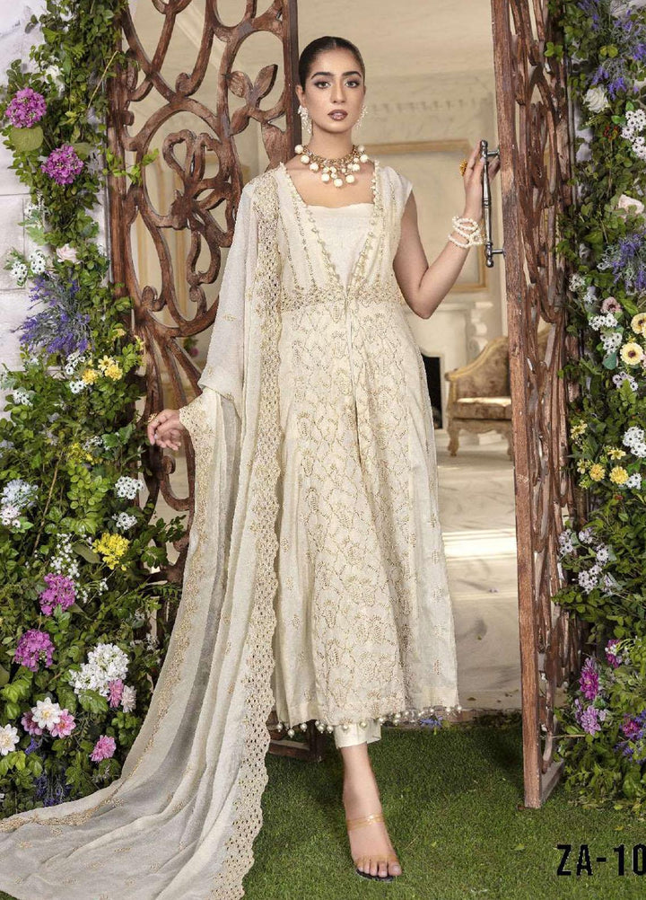Zara Ali by Magns Textiles Embroidered Chikankari Suits Unstitched 3 Piece ZRA22LC ZA-106 - Summer Collection
