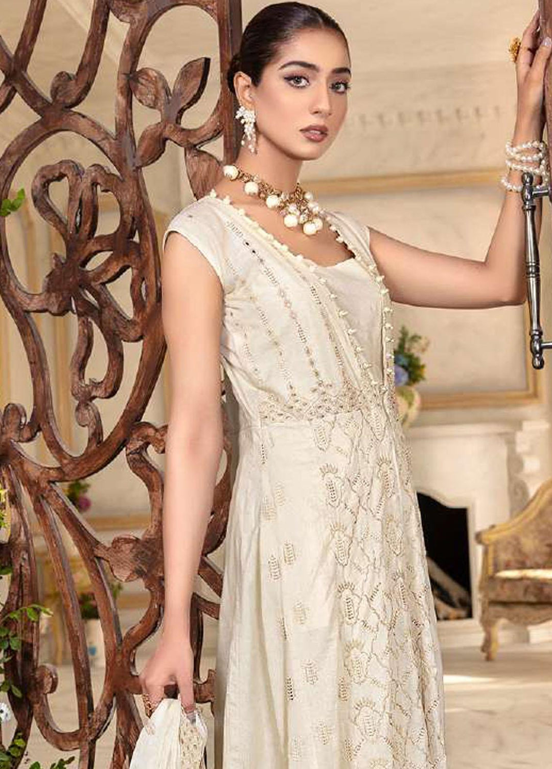 Zara Ali by Magns Textiles Embroidered Chikankari Suits Unstitched 3 Piece ZRA22LC ZA-106 - Summer Collection