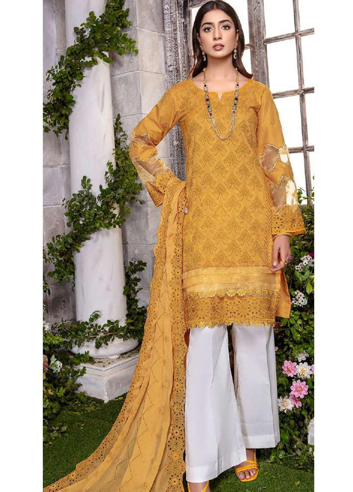 Zara Ali by Magns Textiles Embroidered Chikankari Suits Unstitched 3 Piece ZRA22LC ZA-108 - Summer Collection