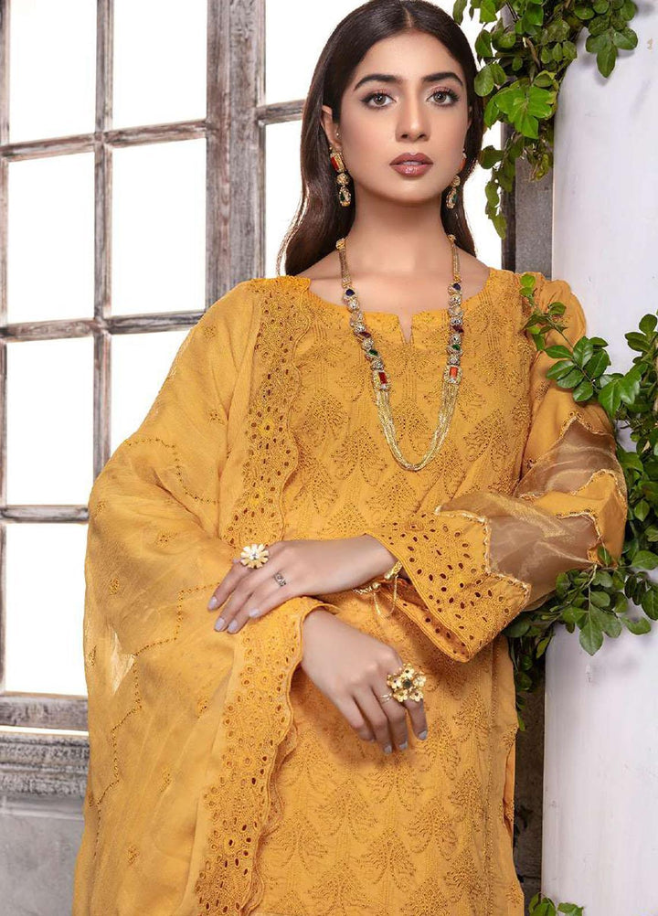 Zara Ali by Magns Textiles Embroidered Chikankari Suits Unstitched 3 Piece ZRA22LC ZA-108 - Summer Collection