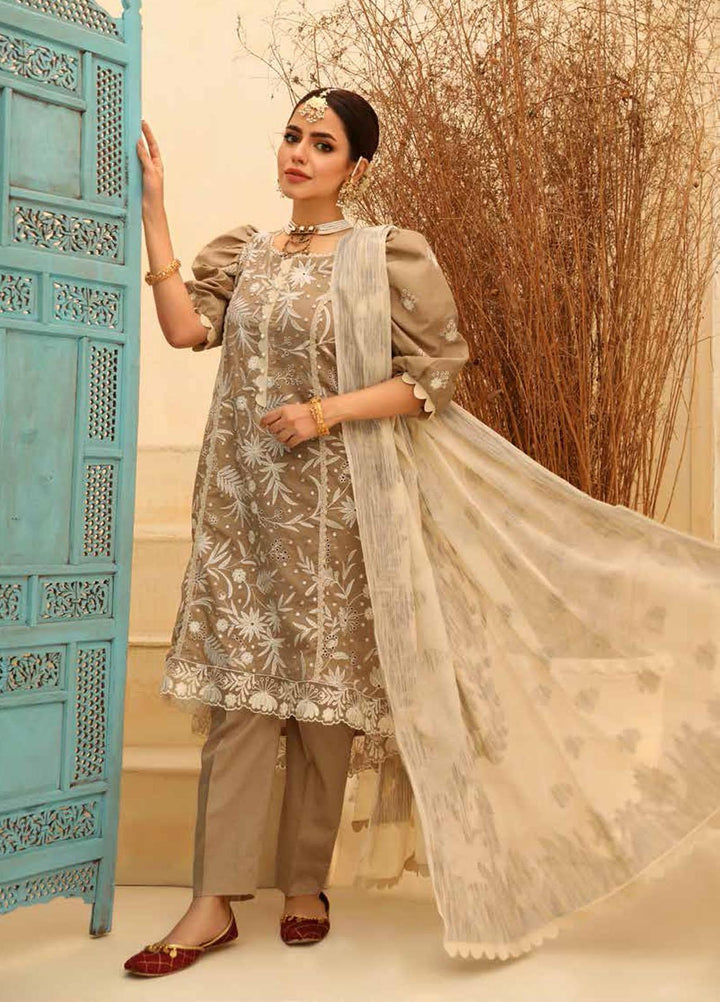 Zara Ali by Magns Textiles Embroidered Lawn Suits Unstitched 3 Piece ZRA21L 01 - Luxury Collection