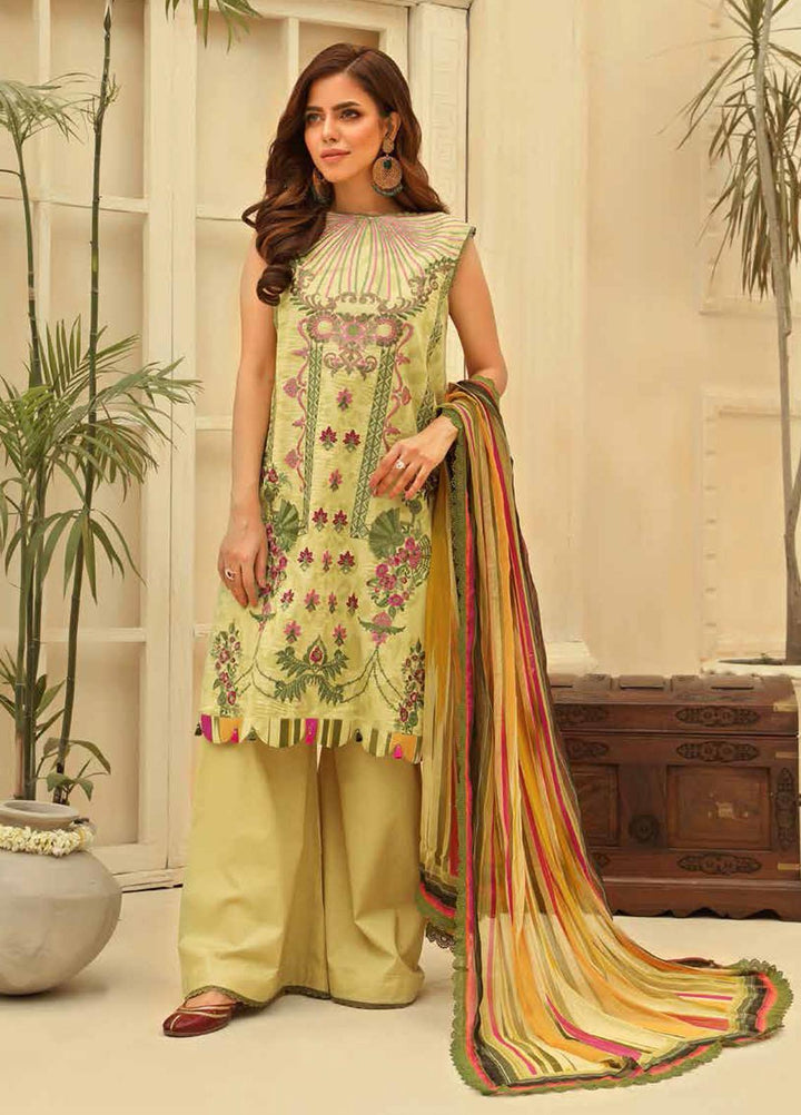 Zara Ali by Magns Textiles Embroidered Lawn Suits Unstitched 3 Piece ZRA21L 10 - Luxury Collection