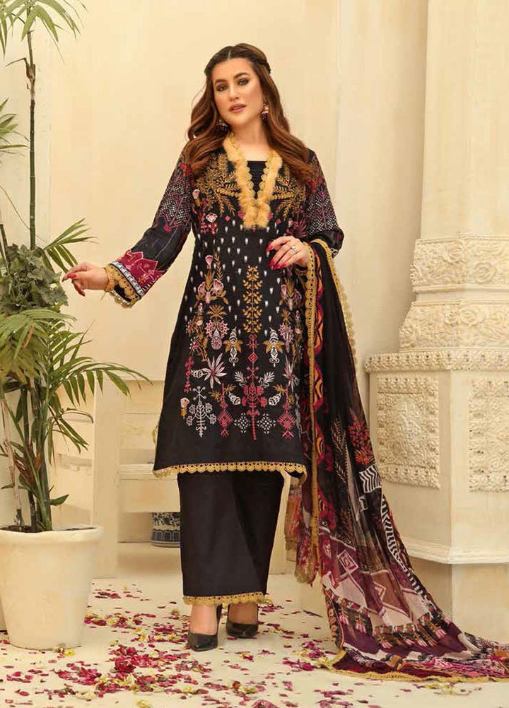 Zara Ali by Magns Textiles Embroidered Lawn Suits Unstitched 3 Piece ZRA21L 12 - Luxury Collection