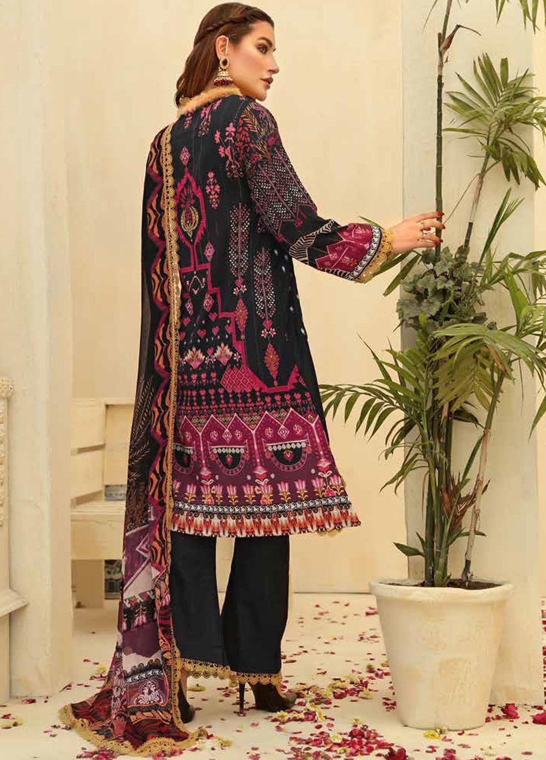 Zara Ali by Magns Textiles Embroidered Lawn Suits Unstitched 3 Piece ZRA21L 12 - Luxury Collection