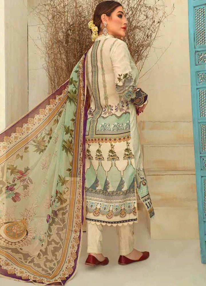 Zara Ali by Magns Textiles Embroidered Lawn Suits Unstitched 3 Piece ZRA21L 13 - Luxury Collection
