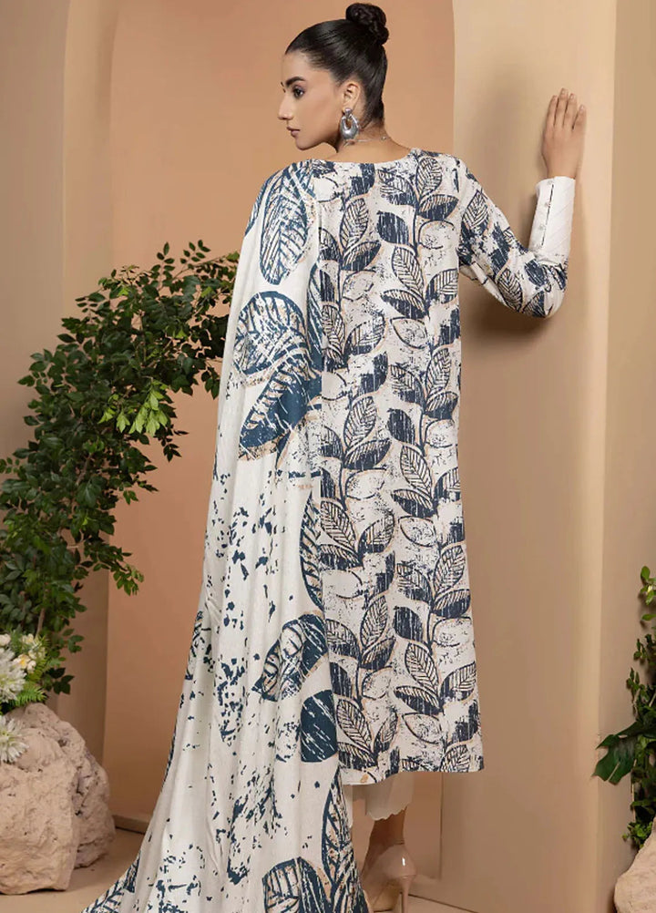 Zara By Humdum Printed Khaddar Suit Unstitched 3 Piece HD24ZK D-06 - Winter Collection
