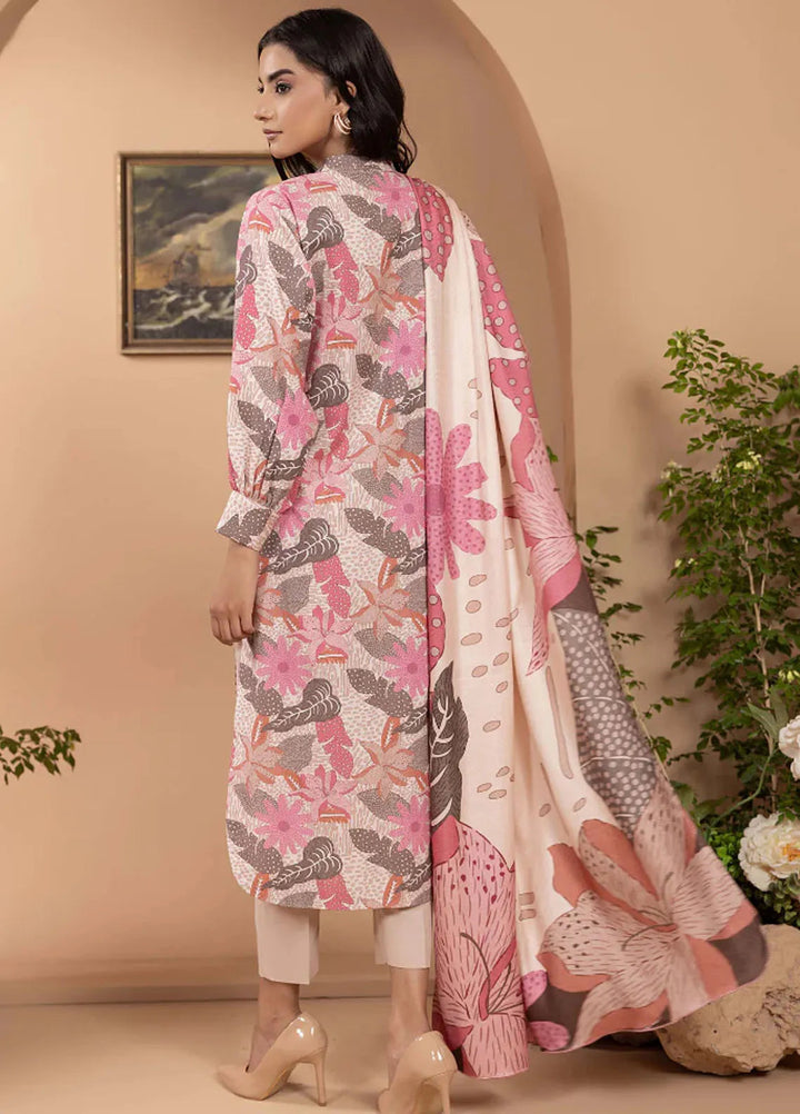 Zara By Humdum Printed Khaddar Suit Unstitched 3 Piece HD24ZK D-09 - Winter Collection