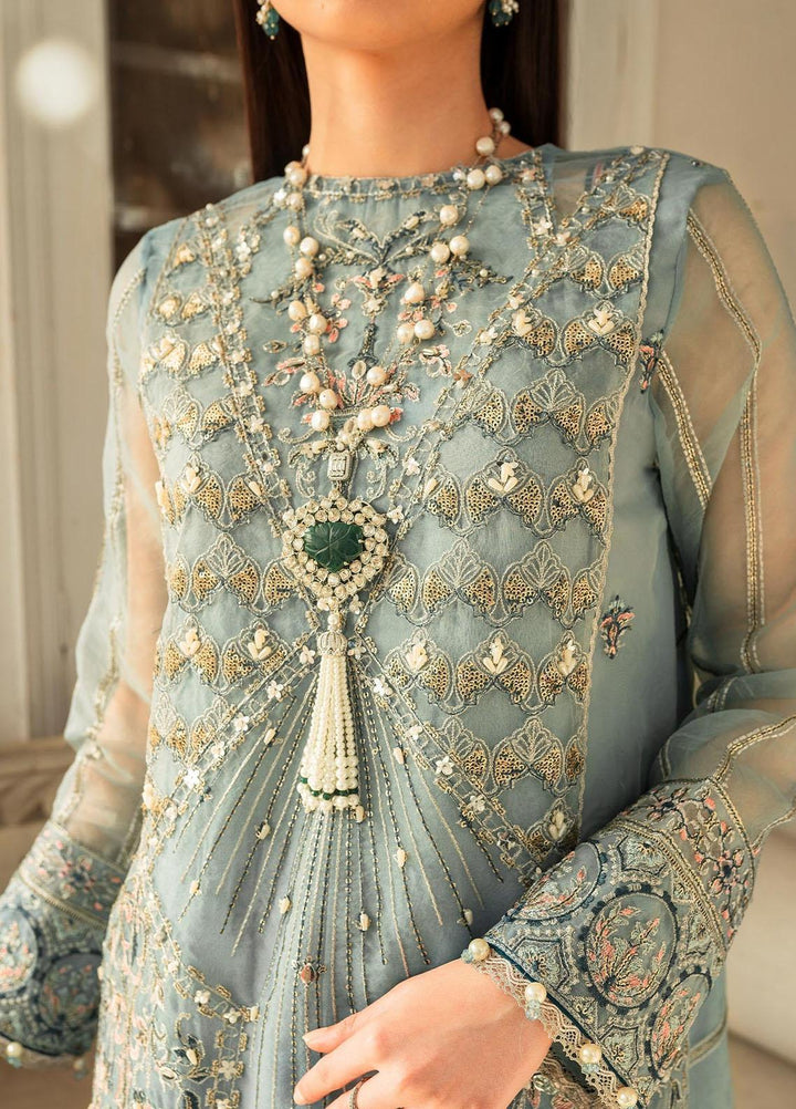 Zara By Shurooq Embroidered Organza Suits Unstitched 4 Piece SHQ23Z Neelum - Premium Collection