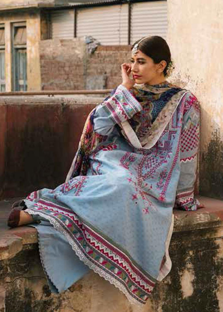 Zara Shahjahan Embroidered Lawn Suits Unstitched 3 Piece ZSJ22E Chandi A - Luxury Collection