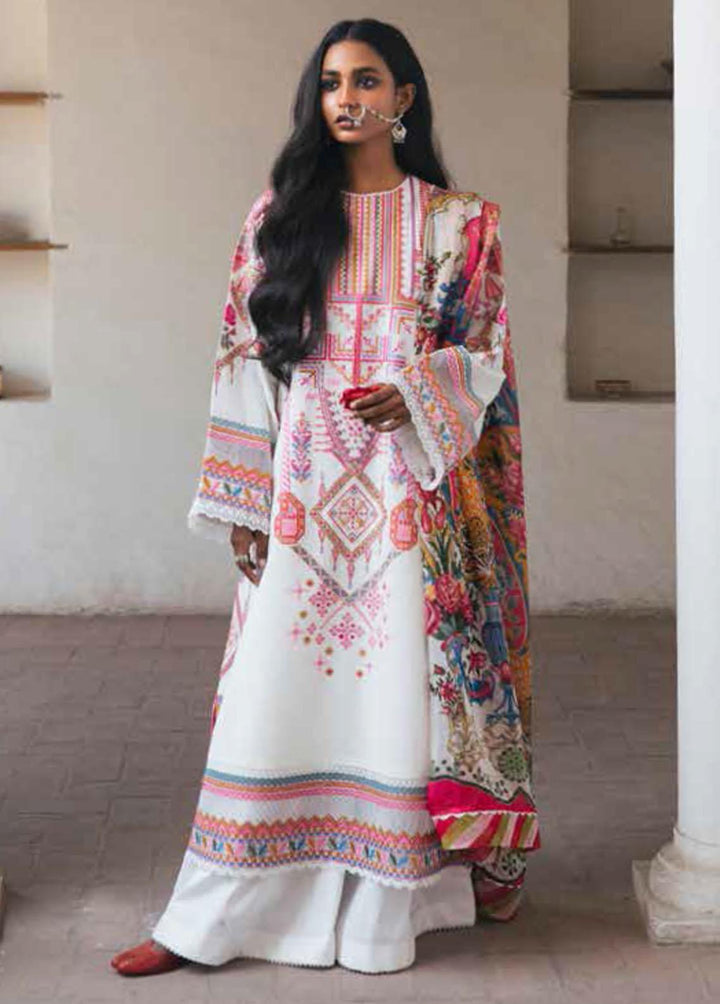 Zara Shahjahan Embroidered Lawn Suits Unstitched 3 Piece ZSJ22E Chandi B - Luxury Collection