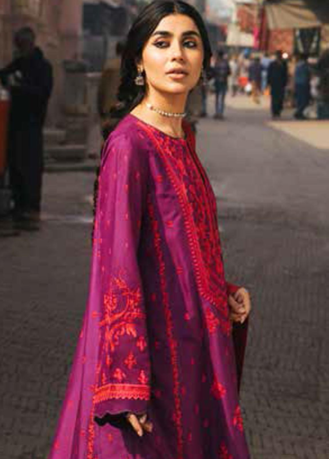 Zara Shahjahan Embroidered Lawn Suits Unstitched 3 Piece ZSJ22E Falak A - Luxury Collection