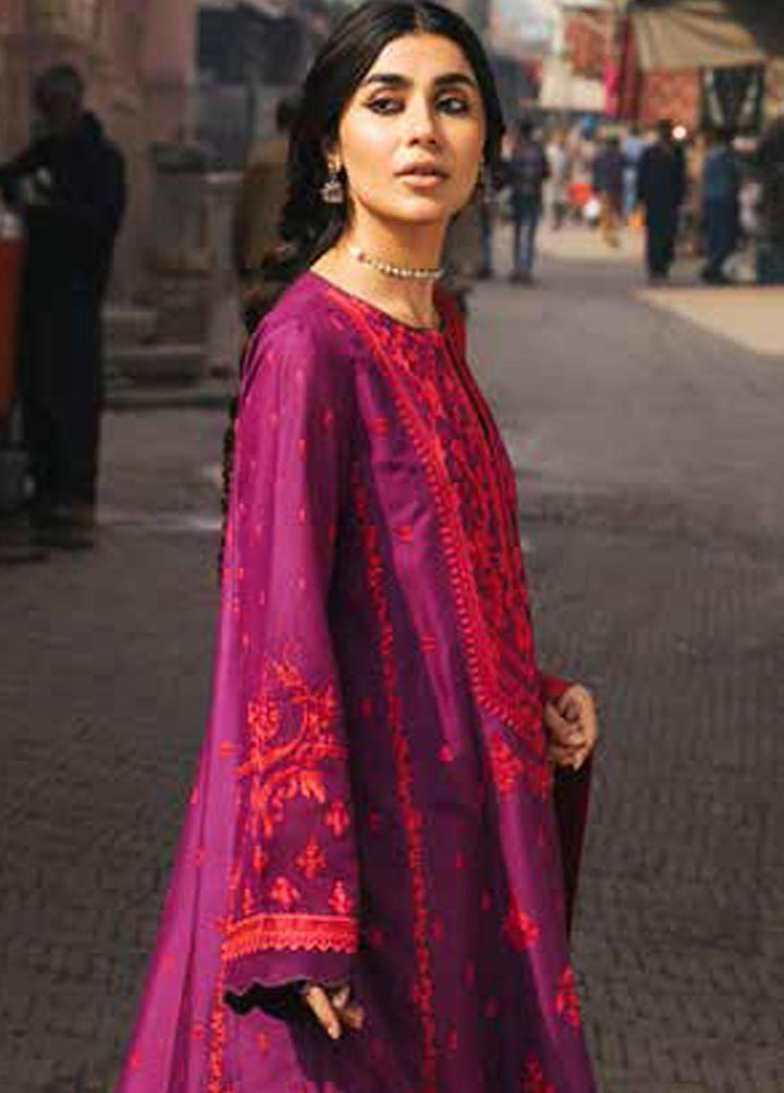 Zara Shahjahan Embroidered Lawn Suits Unstitched 3 Piece ZSJ22E Falak A - Luxury Collection