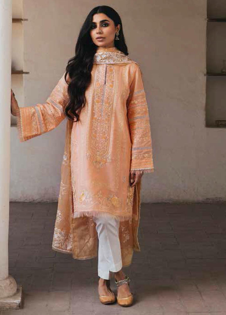 Zara Shahjahan Embroidered Lawn Suits Unstitched 3 Piece ZSJ22E Sona A - Luxury Collection