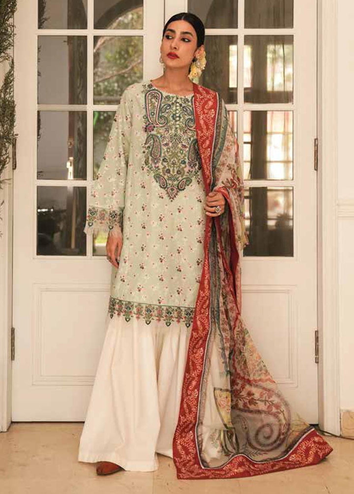 Zara Shahjahan Embroidered Lawn Suits Unstitched 3 Piece ZSJ22E Zeeba A - Luxury Collection