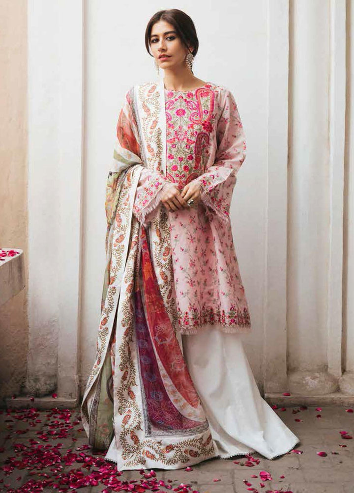 Zara Shahjahan Embroidered Lawn Suits Unstitched 3 Piece ZSJ22E Zeeba B - Luxury Collection