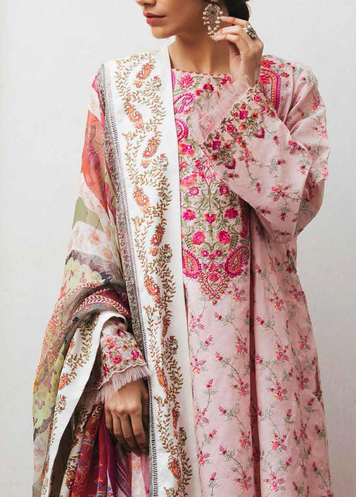 Zara Shahjahan Embroidered Lawn Suits Unstitched 3 Piece ZSJ22E Zeeba B - Luxury Collection