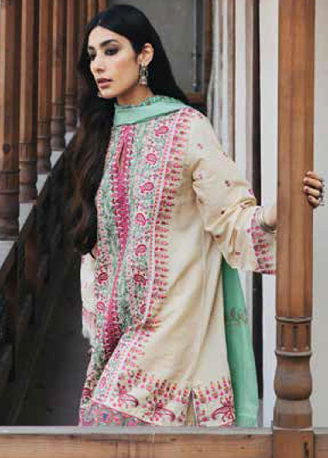 Zara Shahjahan Embroidered Lawn Suits Unstitched 3 Piece ZSJ22E Ziya A - Luxury Collection