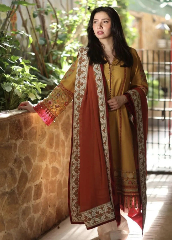 Zara Shahjahan Embroidered Jacquard Suits Unstitched 3 Piece ZS24SS D-10A Sandal - Summer Collection