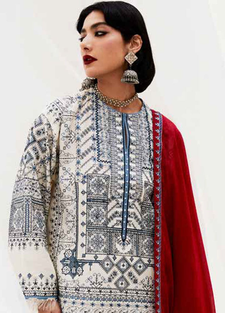 Zara Shahjahan Embroidered Jacquard Suits Unstitched 3 Piece ZS24SS D-2A Diya - Summer Collection
