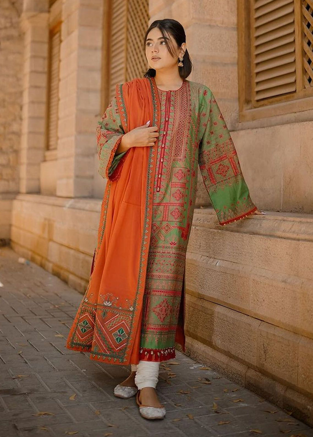 Zara Shahjahan Embroidered Jacquard Suits Unstitched 3 Piece ZS24SS D-2B Diya - Summer Collection