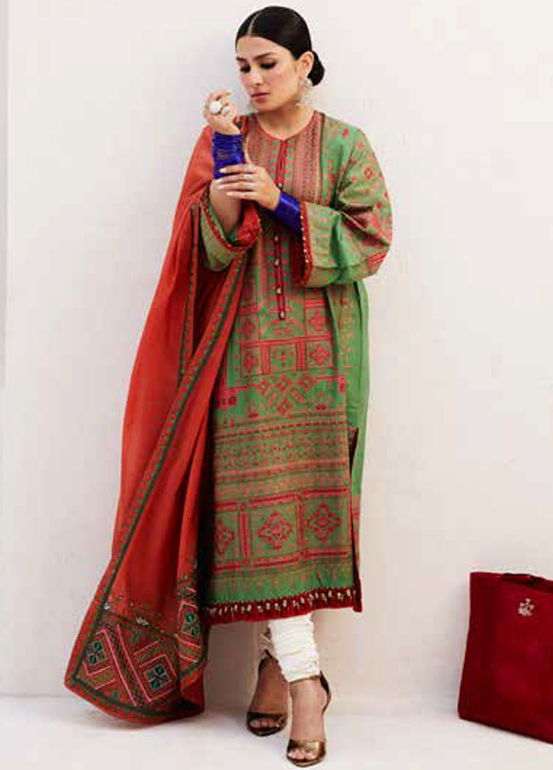 Zara Shahjahan Embroidered Jacquard Suits Unstitched 3 Piece ZS24SS D-2B Diya - Summer Collection