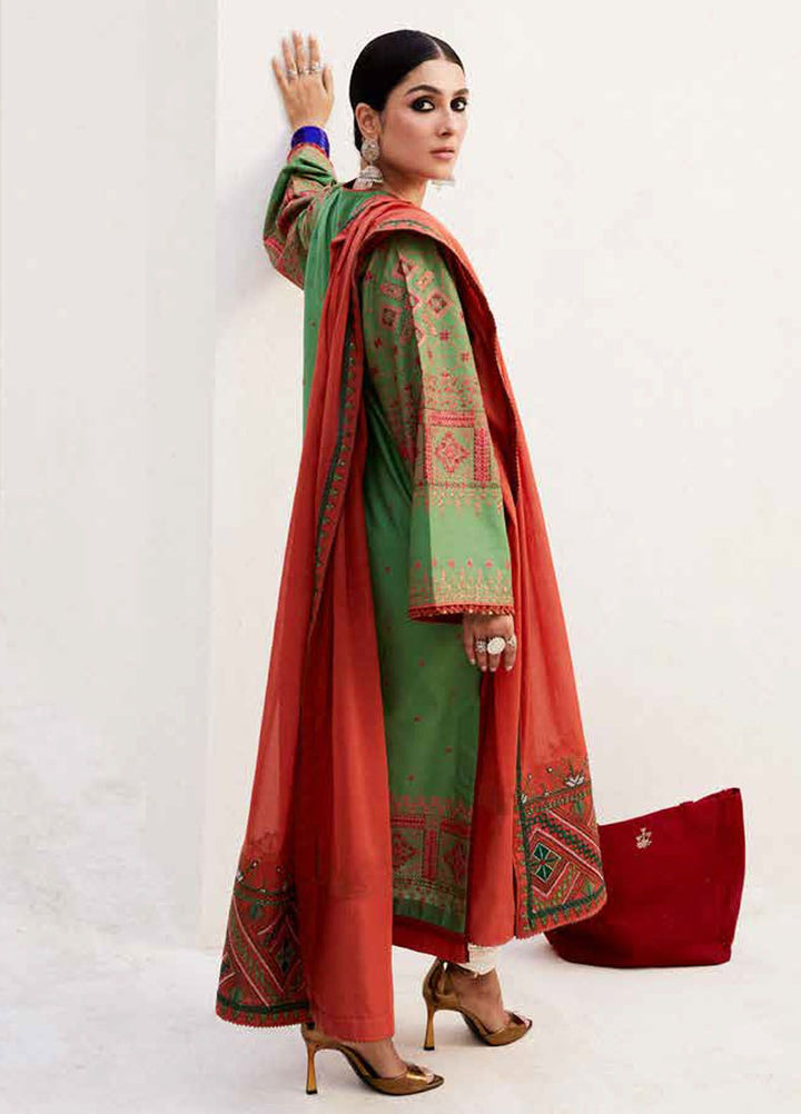 Zara Shahjahan Embroidered Jacquard Suits Unstitched 3 Piece ZS24SS D-2B Diya - Summer Collection