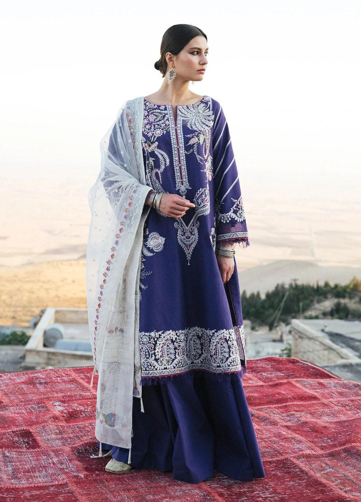 Zara Shahjahan Embroidered Lawn Suits Unstitched 3 Piece ZS22L DINA - Luxury Collection