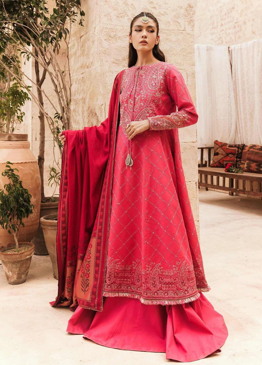 Zara Shahjahan Embroidered Lawn Suits Unstitched 3 Piece ZS22L FAZIL - Luxury Collection