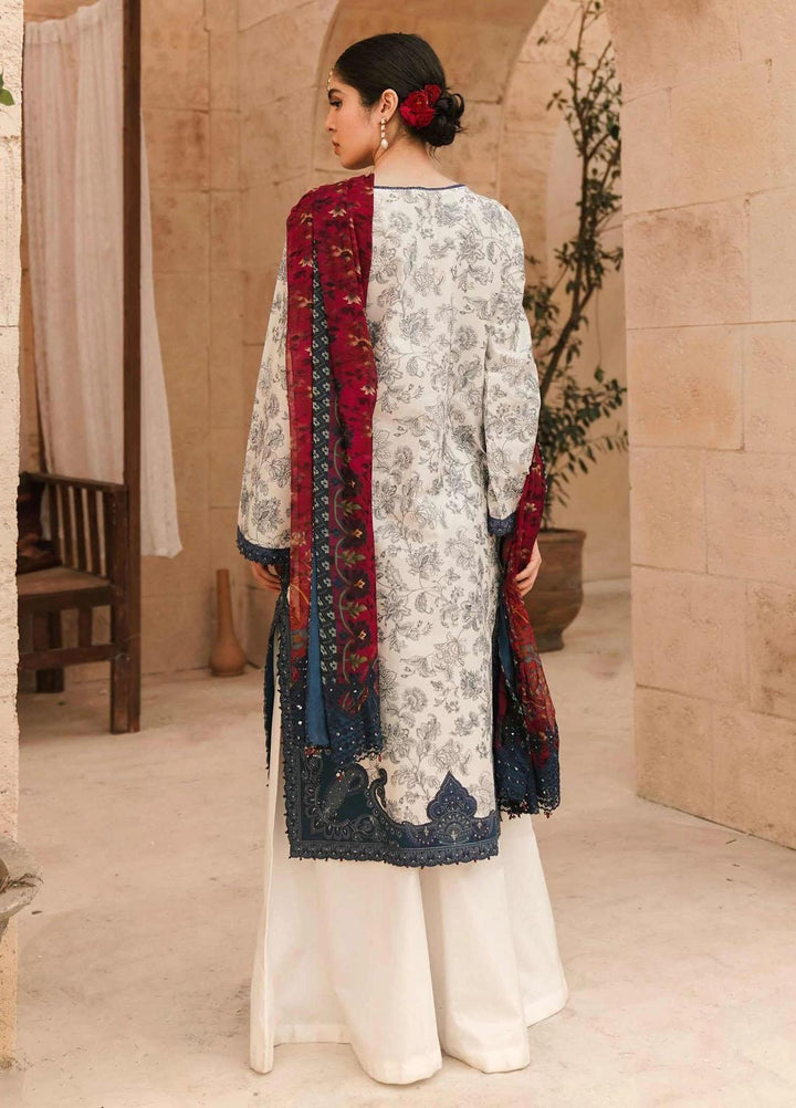 Zara Shahjahan Embroidered Lawn Suits Unstitched 3 Piece ZS22L MEER - Luxury Collection