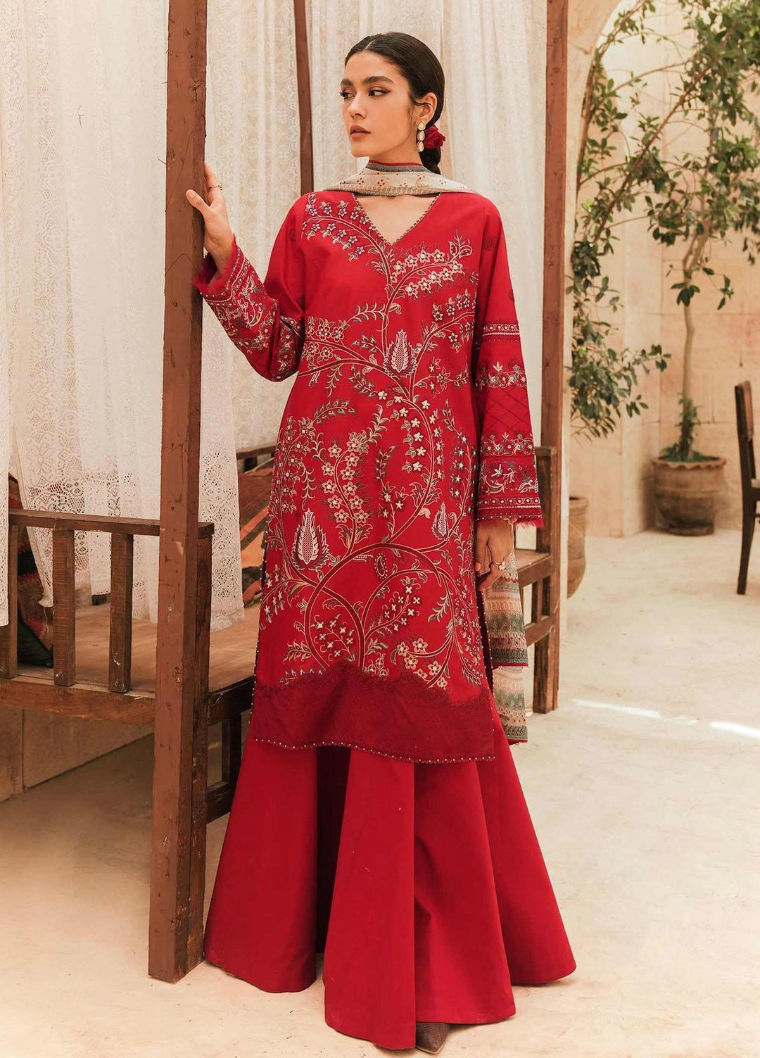 Zara Shahjahan Embroidered Lawn Suits Unstitched 3 Piece ZS22L ZEENAT - Luxury Collection
