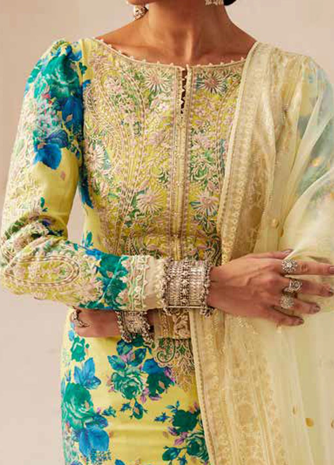Zara Shahjahan Embroidered Lawn Suits Unstitched 3 Piece ZS24SS D-13A Phool Kari - Summer Collection