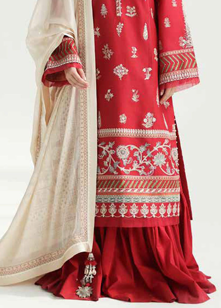 Zara Shahjahan Embroidered Lawn Suits Unstitched 3 Piece ZS24SS D-14A Myra - Summer Collection