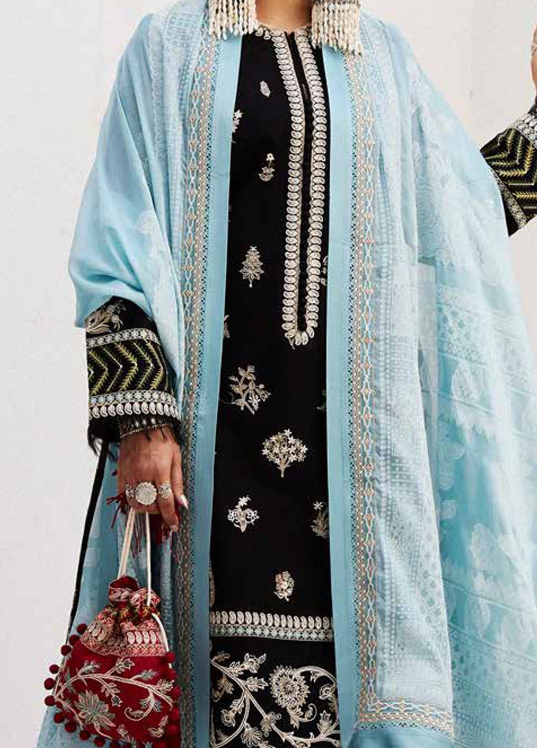 Zara Shahjahan Embroidered Lawn Suits Unstitched 3 Piece ZS24SS D-14B Myra - Summer Collection