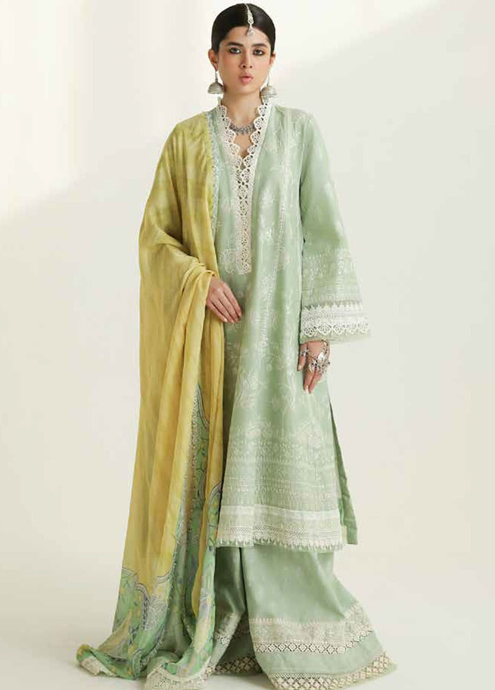 Zara Shahjahan Embroidered Lawn Suits Unstitched 3 Piece ZS24SS D-1B Mahi - Summer Collection