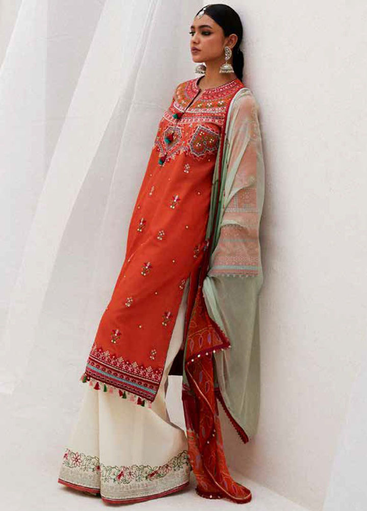 Zara Shahjahan Embroidered Lawn Suits Unstitched 3 Piece ZS24SS D-7A Lamia - Summer Collection