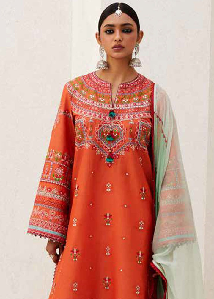 Zara Shahjahan Embroidered Lawn Suits Unstitched 3 Piece ZS24SS D-7A Lamia - Summer Collection