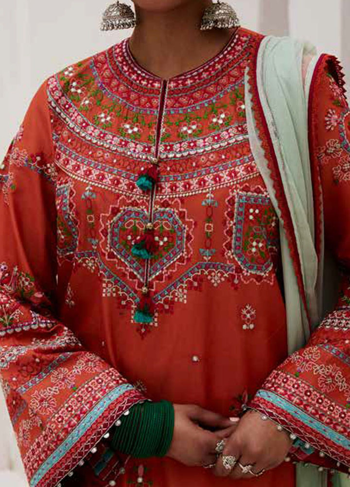 Zara Shahjahan Embroidered Lawn Suits Unstitched 3 Piece ZS24SS D-7A Lamia - Summer Collection