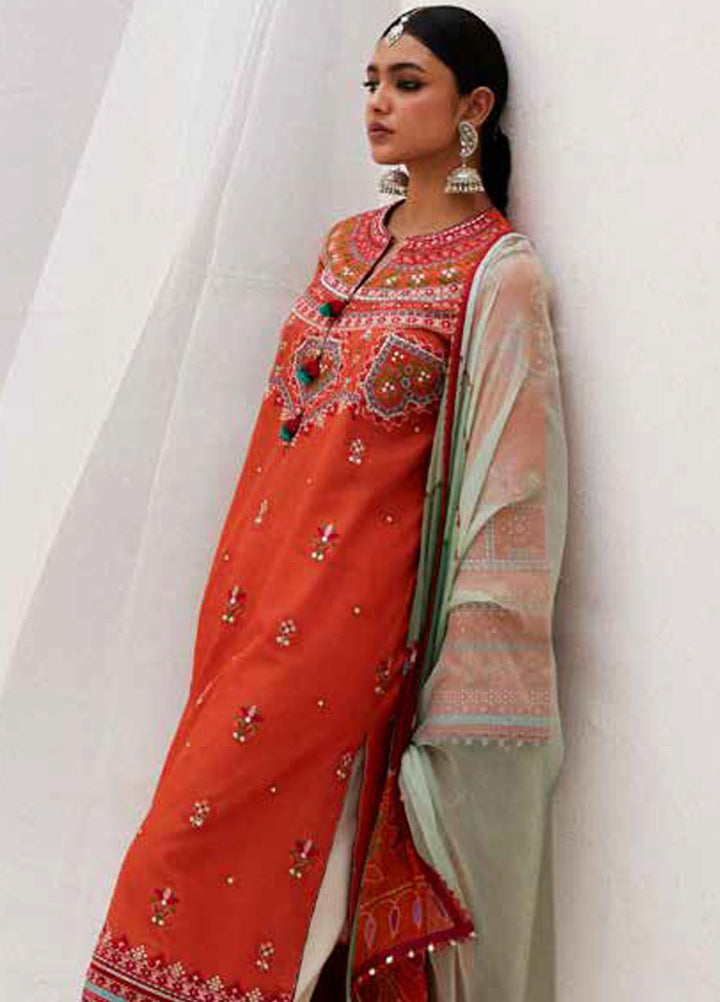 Zara Shahjahan Embroidered Lawn Suits Unstitched 3 Piece ZS24SS D-7A Lamia - Summer Collection