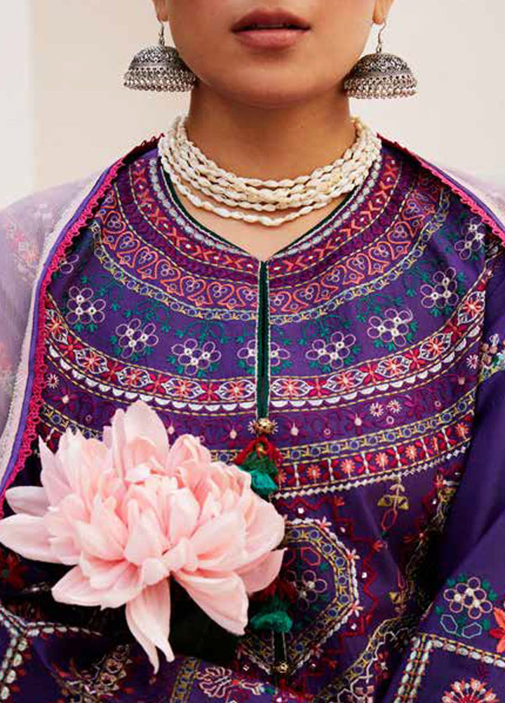 Zara Shahjahan Embroidered Lawn Suits Unstitched 3 Piece ZS24SS D-7B Lamia - Summer Collection