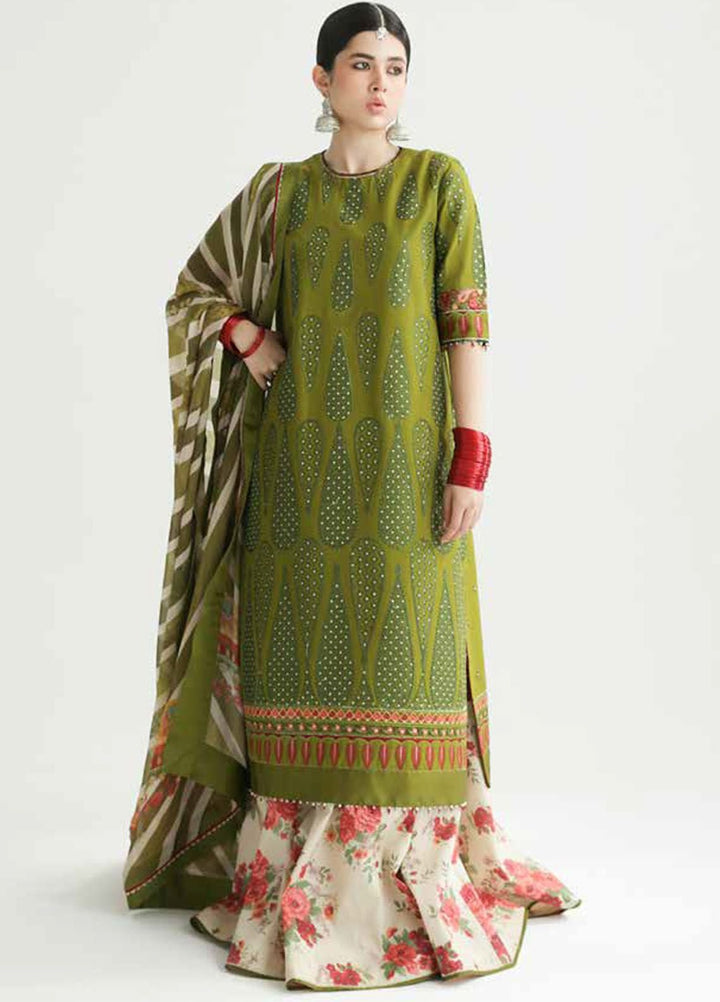 Zara Shahjahan Embroidered Lawn Suits Unstitched 3 Piece ZS24SS D-8B Aaina - Summer Collection