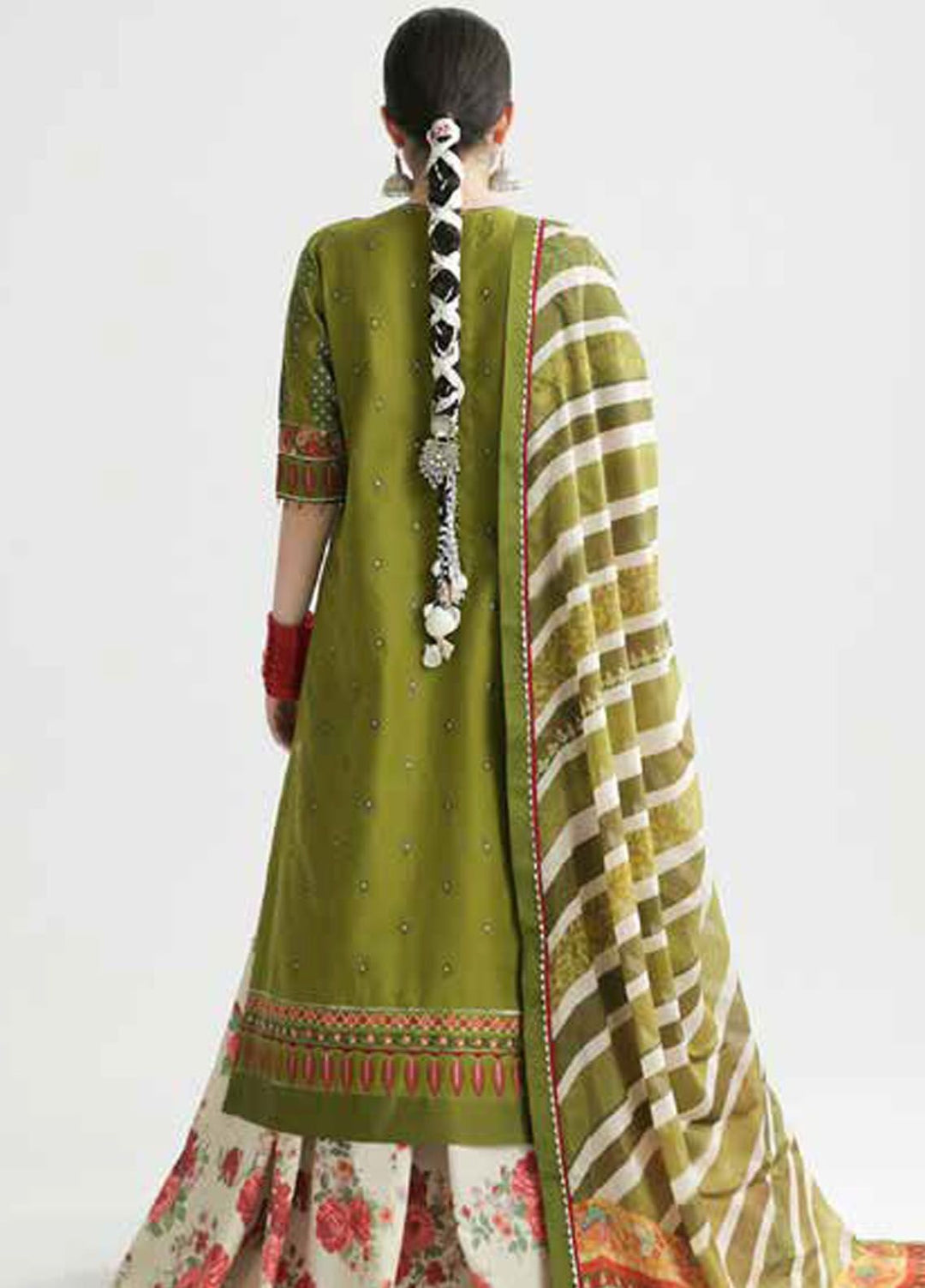 Zara Shahjahan Embroidered Lawn Suits Unstitched 3 Piece ZS24SS D-8B Aaina - Summer Collection