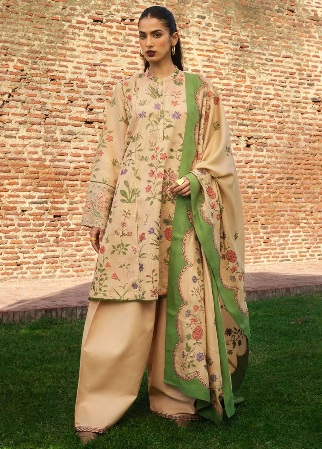 Zara Shahjahan Embroidered Suit Unstitched 3 Piece ZS24UW D-03 Negah - Winter Collection