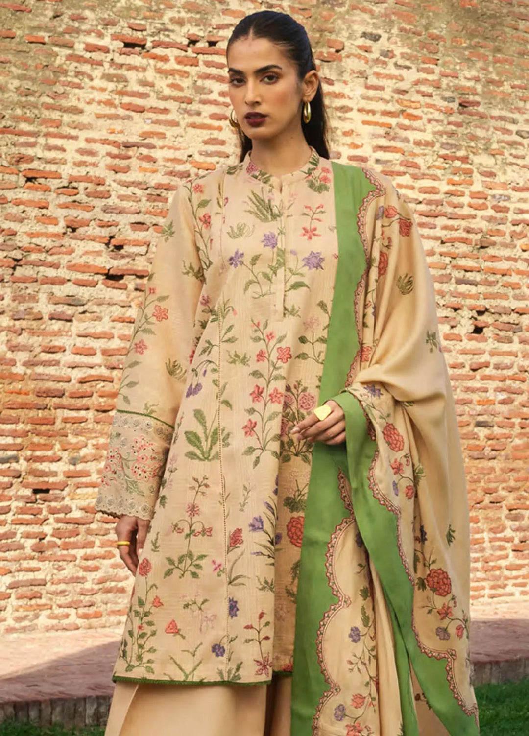 Zara Shahjahan Embroidered Suit Unstitched 3 Piece ZS24UW D-03 Negah - Winter Collection