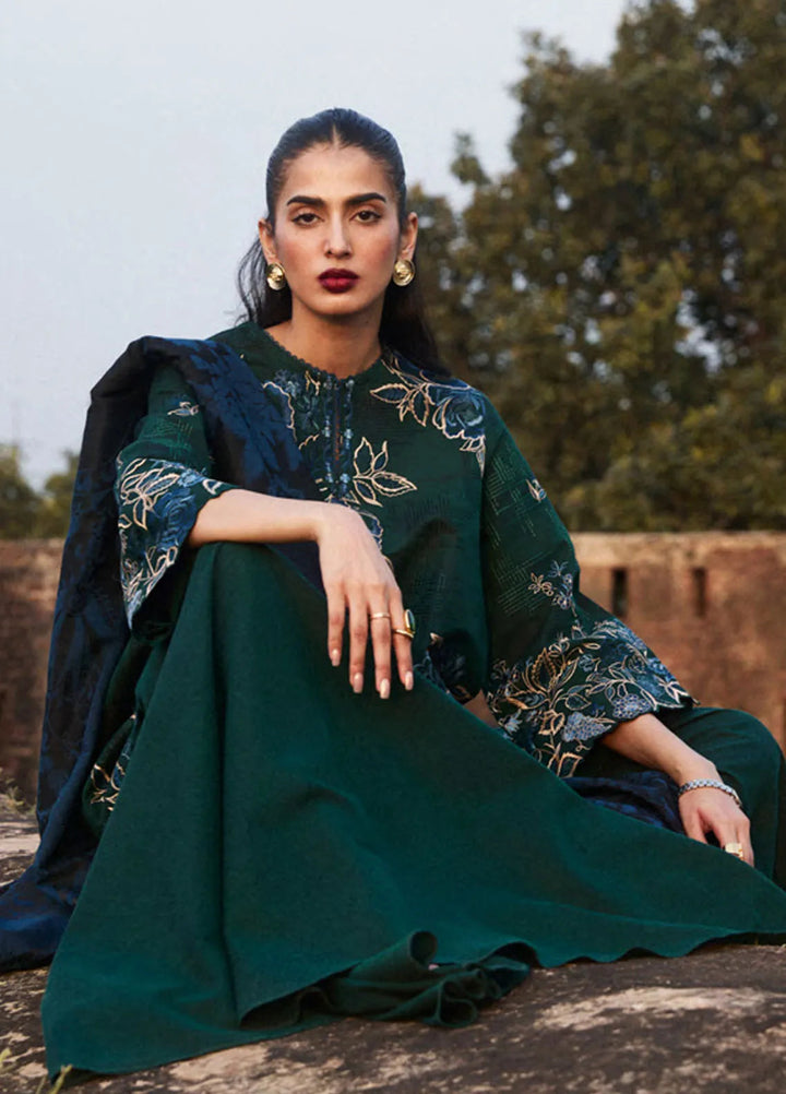 Zara Shahjahan Embroidered Suit Unstitched 3 Piece ZS24UW D-07 Mina - Winter Collection