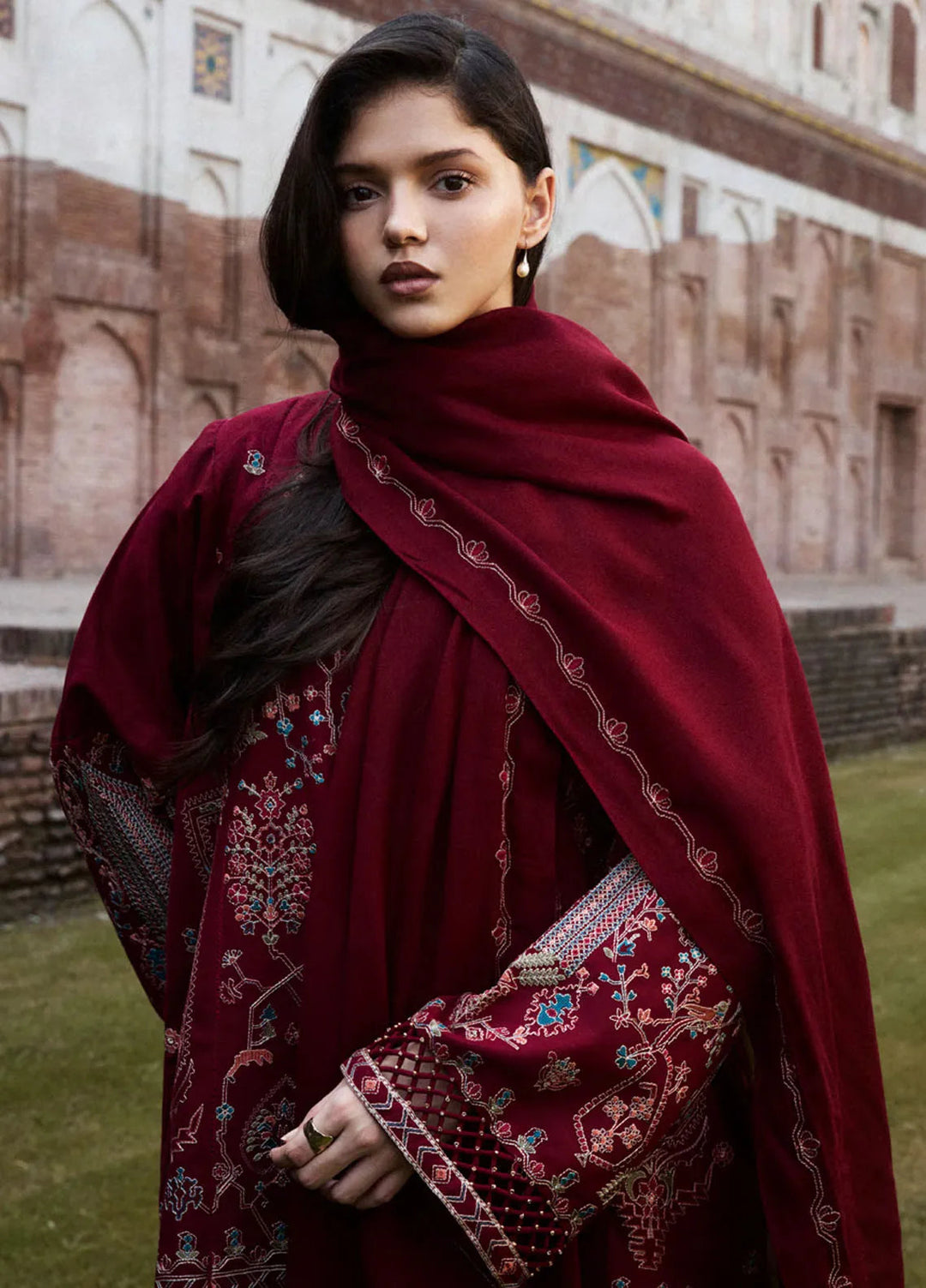 Zara Shahjahan Embroidered Suit Unstitched 3 Piece ZS24UW D-08 Raha - Winter Collection